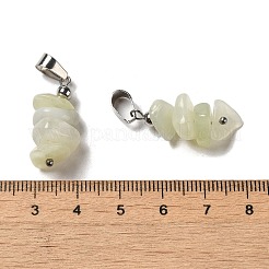 Natural New Jade Chip Pendants&nbsp;G-H307-07P-08