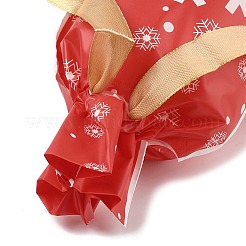 Christmas Snowflake Plastic Packing Pouches Drawstring Bags&nbsp;ABAG-Q053-03H