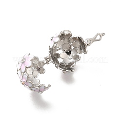 Alloy Crystal Rhinestone Bead Cage Pendants&nbsp;ENAM-M047-02P-D