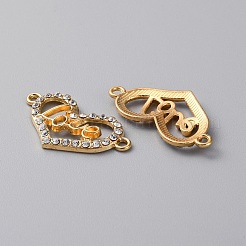 Alloy Crystal Rhinestone Connector Charms&nbsp;RB-WH0001-06D