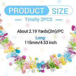 2Pcs Polyester Lace Trim Ribbons&nbsp;OCOR-TADJ0001-01
