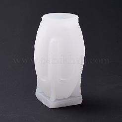 3D Lady Face Candle Food Grade Half-body Sculpture Silicone Molds&nbsp;DIY-C027-01