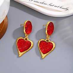 Zinc Alloy & Resin Dangle Stud Earrings&nbsp;FS-WG376FE-01