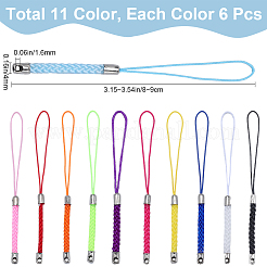 66Pcs 11 Colors Polyester Cord Mobile Straps&nbsp;FIND-GF0006-43