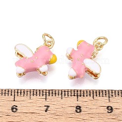 Brass Enamel Pendants&nbsp;KK-T072-27C-G