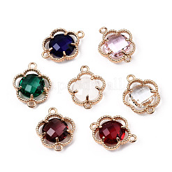 70Pcs 7 Colors K9 Glass Connector Charms&nbsp;GLAA-N038-18