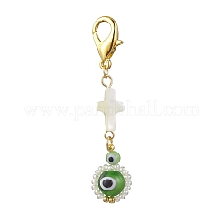 Lampwork & Glass Seed Bead Pendant Decorations&nbsp;HJEW-MZ00041