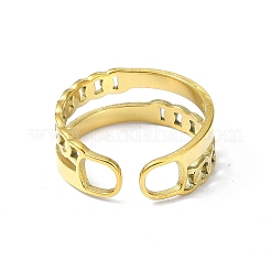 Ion Plating(IP) 304 Stainless Steel Open Cuff Ring&nbsp;RJEW-L109-024G