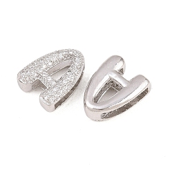 Brass Micro Pave Clear Cubic Zirconia Beads&nbsp;KK-D232-23P