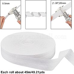 Cotton Cotton Twill Tape Ribbons&nbsp;OCOR-WH0057-30F-01
