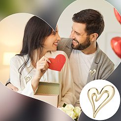 6Pcs Heart Zinc Alloy Lapel Pins for Backpack Clothes&nbsp;JEWB-UN0002-74G