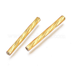Opaque Glass Twisted Bugle Beads&nbsp;SEED-T005-15-B03