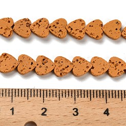 Synthetic Lava Rock Dyed Beads Strands&nbsp;G-R010-01C