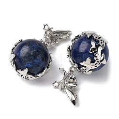 Dyed Natural Lapis Lazuli Round Pendants&nbsp;G-G207-01P-05