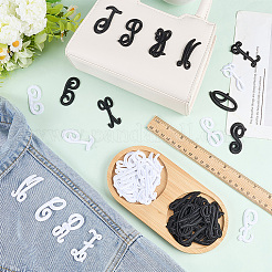 52Pcs 2Bags 2 Colors Computerized Embroidery Cloth Iron On/Sew On Patches&nbsp;DIY-FG0009-86