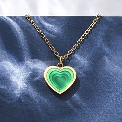 304 Stainless Steel Geometric Pendant Necklaces for Women&nbsp;NJEW-M106-02A-G
