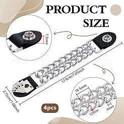 4Pcs Imitation Leather & Alloy Buckles&nbsp;AJEW-FG0005-40