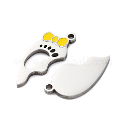 304 Stainless Steel Enamel Split Pendants&nbsp;LS-STAS-H235-04B-P