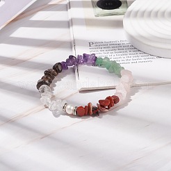 Natural Mixed Stone Chips Stretch Bracelets&nbsp;BJEW-JB08460
