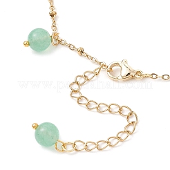 3Pcs 3 Colors Shell Pearl and Dyed Natural Malaysia Jade Round Beaded Flower Tassel Ankelets&nbsp;AJEW-AN00706