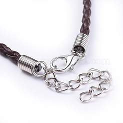 Trendy Braided Imitation Leather Necklace Making&nbsp;LS-X-NJEW-S105-002