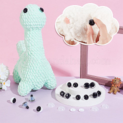 25Sets Flat Round Plastic Doll Craft Eyes&nbsp;FIND-GA0005-41