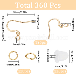120Pcs 304 Stainless Steel French Earring Hooks with Ball&nbsp;STAS-SC0008-48