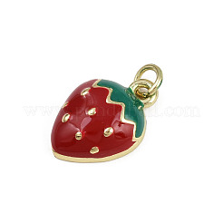 Brass Enamel Pendants&nbsp;KK-D409-44G-B