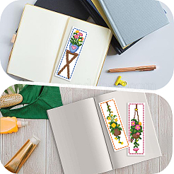 1 Bag Bookmarks Painting Needle Felting Kit for Beginners&nbsp;DIY-CP0013-36B