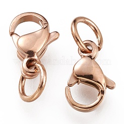 Ion Plating(IP) 304 Stainless Steel Lobster Claw Clasps&nbsp;STAS-G240-01A-RG