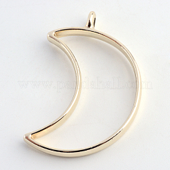 Rack Plating Alloy Open Back Bezel Pendants&nbsp;X-PALLOY-S047-39E-FF