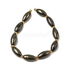 Natural Pyrite Beads Strands&nbsp;G-Z131-A01-02