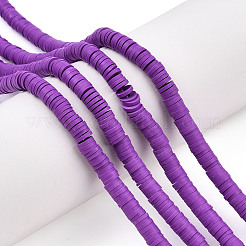 Handmade Polymer Clay Bead Strands&nbsp;CLAY-T002-6mm-54