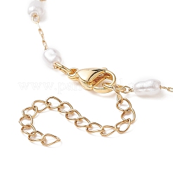 Glass Pearl Link Chain Bracelet&nbsp;BJEW-JB09238