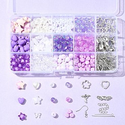 DIY Acrylic & Alloy Earring Jewelry Making Kits&nbsp;DIY-FS0007-30