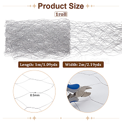 Galvanized Iron Hollow Polyester Fabric&nbsp;AJEW-WH0459-90