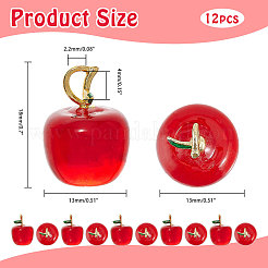 12Pcs Handmade Lampwork Pendants&nbsp;LAMP-CA0001-13B