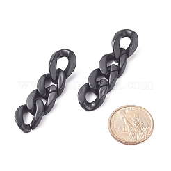 3Pcs 3 Color CCB Plastic & Acrylic Curb Chain Dangle Stud Earrings Set&nbsp;EJEW-JE04866