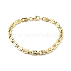 304 Stainless Steel Lock Link Chain Bracelets for Women Men&nbsp;BJEW-F488-03G