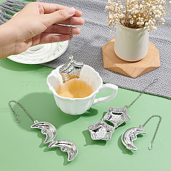 4Pcs 2 Style 304 Stainless Steel Tea Infuser&nbsp;AJEW-DC0001-01