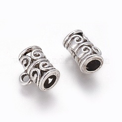 Tibetan Style Alloy Tube Bails&nbsp;PALLOY-F224-22AS