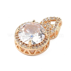 Brass Micro Pave Cubic Zirconia Pendants&nbsp;KK-E795-08KCG