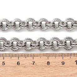 8MM 304 Stainless Steel Twisted Double Rolo Chain Necklaces for Women&nbsp;NJEW-G194-05P-02