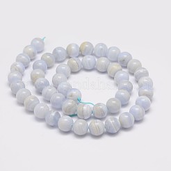 Natural Blue Lace Agate Bead Strands&nbsp;G-K153-B02-6mm-AB