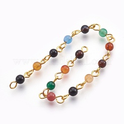 Handmade Natural Agate Beaded Chains&nbsp;AJEW-JB00448-02