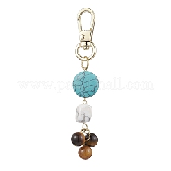 2Pcs Natural & Synthetic Gemstone Pendant Decorations&nbsp;HJEW-JM02407