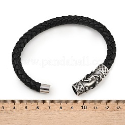 Braided Microfiber Leather Bracelets for Men Women&nbsp;BJEW-H631-01AS-01
