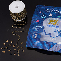 DIY 10M Brass Cable Chains&nbsp;DIY-SC0017-80