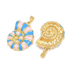 Brass with Enamel Pendants&nbsp;KK-CBA415D-05G