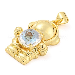Rack Plating Brass Pendants&nbsp;ZIRC-L100-160G